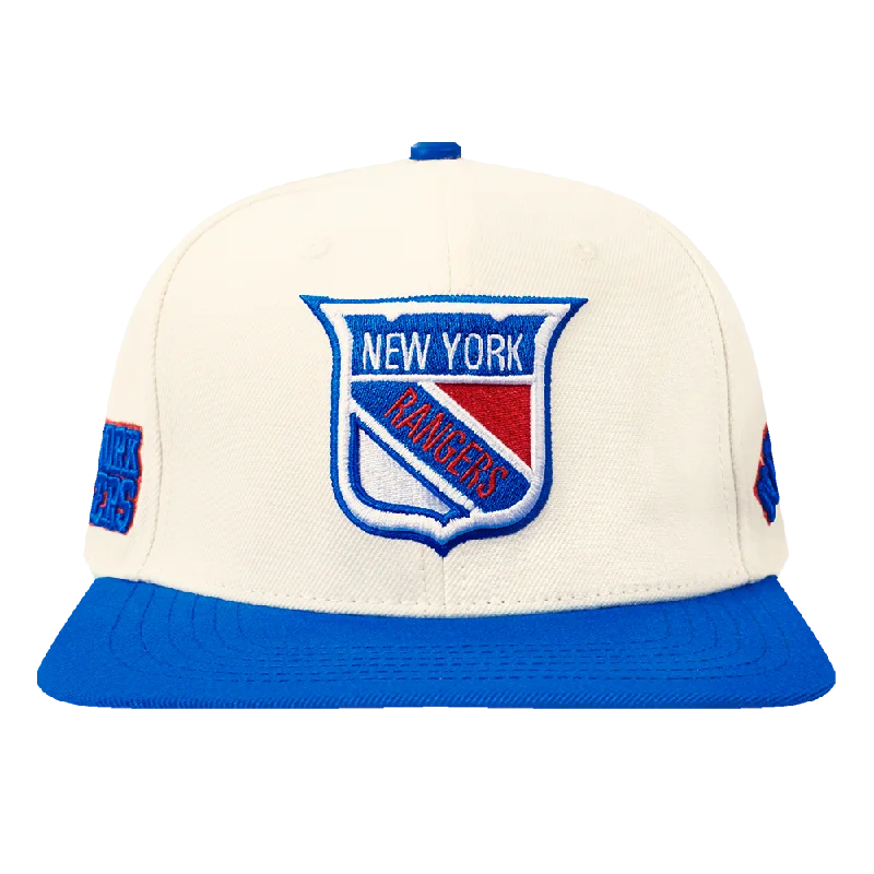 NHL NEW YORK RANGERS RETRO CLASSIC UNISEX PRIMARY LOGO WOOL SNAPBACK (EGGSHELL)