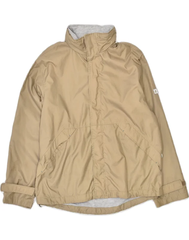 INVICTA Mens Hooded Windbreaker Jacket UK 40 Large Beige Nylon