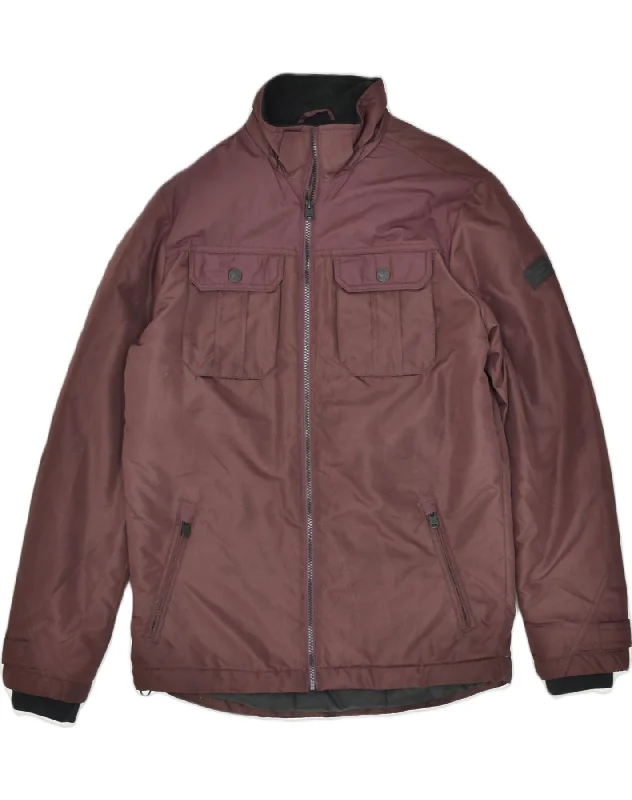 JACK & JONES Mens Windbreaker Jacket UK 40 Large Maroon