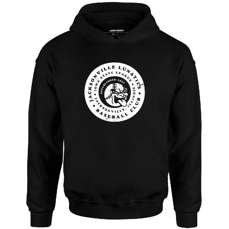 Jacksonville Lunatics - Illinois - Vintage Defunct Baseball Teams - Unisex Hoodie