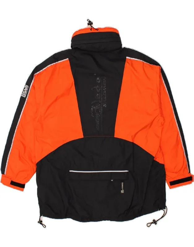 jeantex-mens-graphic-windbreaker-jacket-uk-42-xl-orange-colourblock