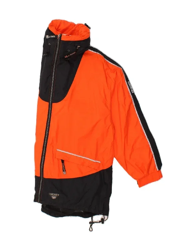 jeantex-mens-graphic-windbreaker-jacket-uk-42-xl-orange-colourblock