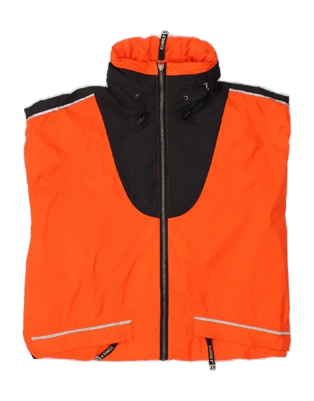 jeantex-mens-graphic-windbreaker-jacket-uk-42-xl-orange-colourblock