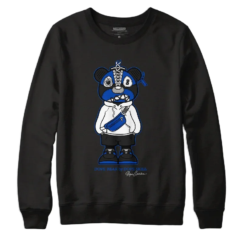 AJ 5 Racer Blue DopeSkill Sweatshirt Sneaker Bear Graphic