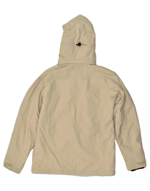 l-l-bean-mens-hooded-windbreaker-jacket-uk-34-xs-beige-nylon