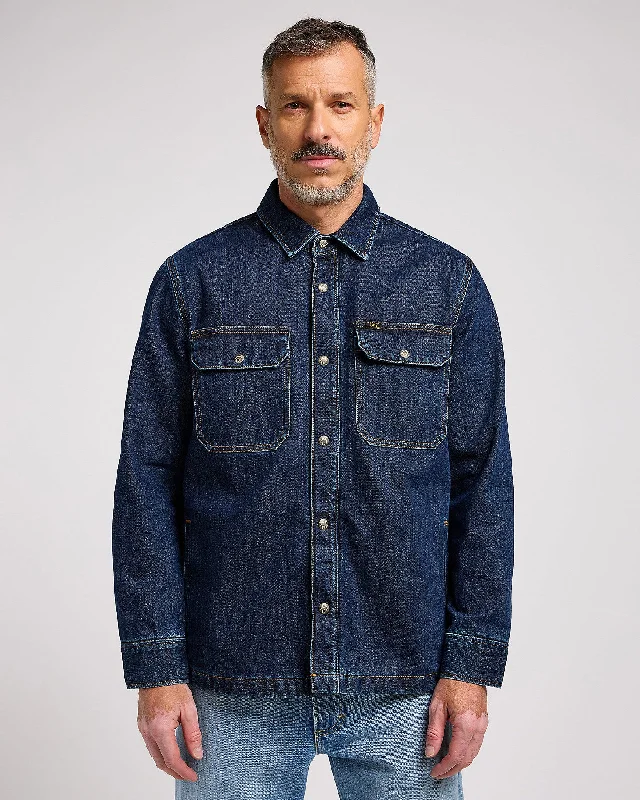 Lee 101 Overshirt - Mid Indigo