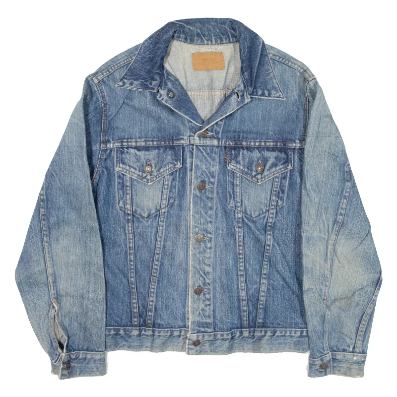 LEVI'S Distressed Denim Jacket Blue Mens S