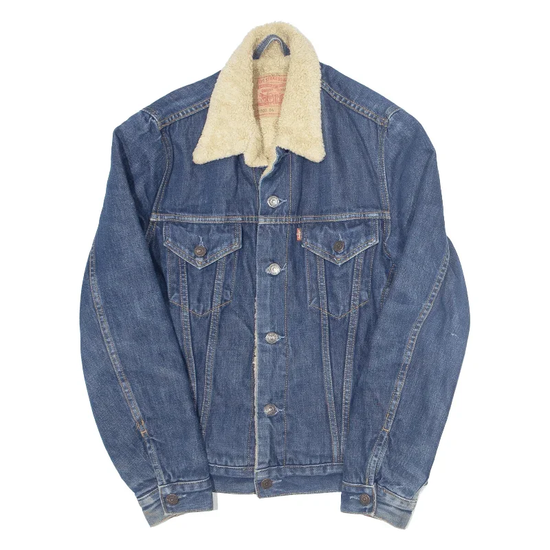 LEVI'S Mens Sherpa Lined Denim Jacket Blue S