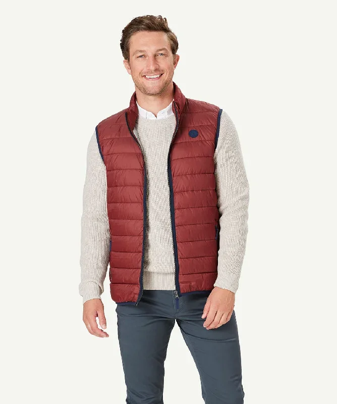 Lightweight Puffer Vest - Brick