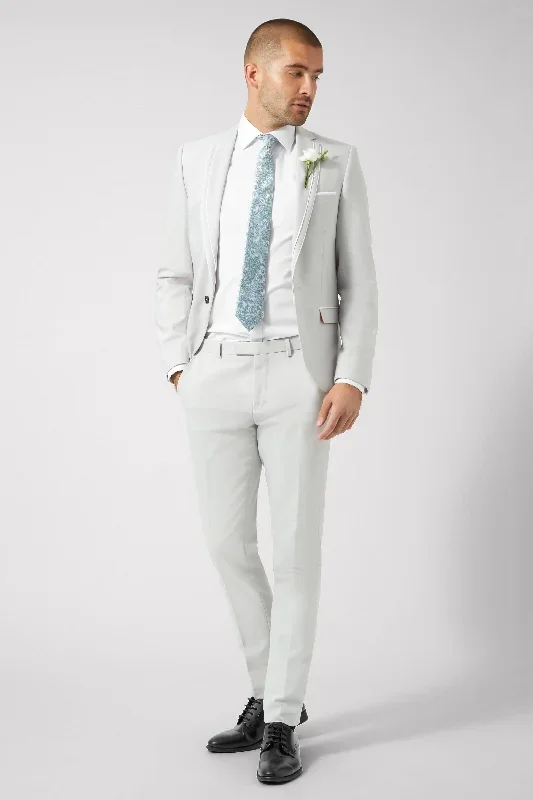 Liverpool Skinny Fit Grey Cotton Suit - ARCHIVE