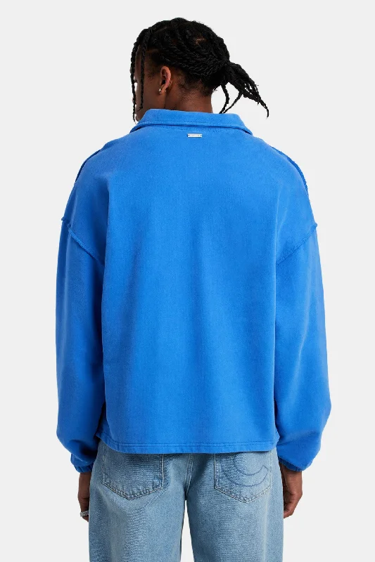 long-sleeve-exposed-seam-collared-sweatshirt-washed-cobalt