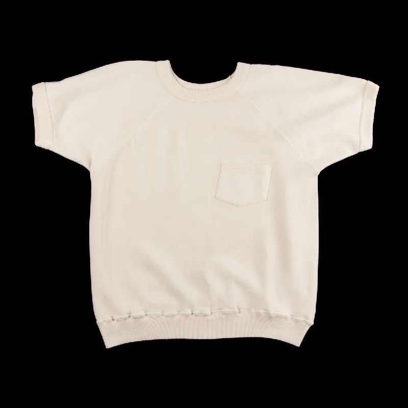 Lot 4085 Loopwheel Short Sleeve Pocket Sweatshirt - Cream