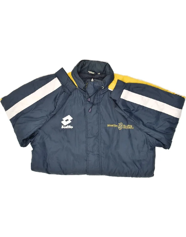 lotto-mens-hooded-rain-jacket-uk-38-medium-navy-blue-colourblock-nylon