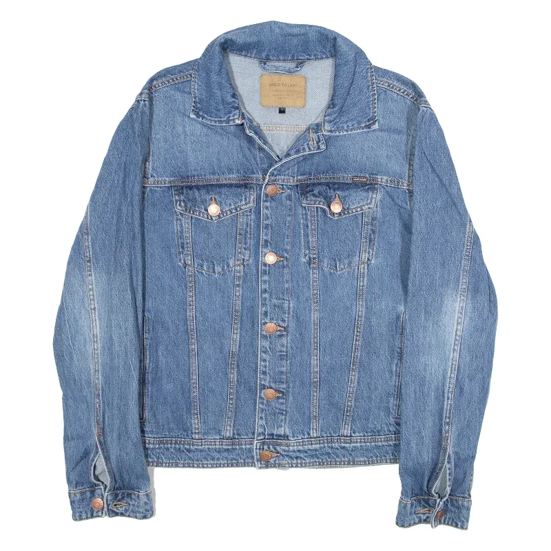 MADE TO LAST Mens Denim Jacket Blue L