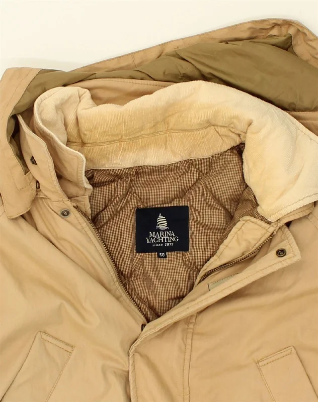 marina-yachting-mens-hooded-windbreaker-jacket-it-50-large-beige-cotton