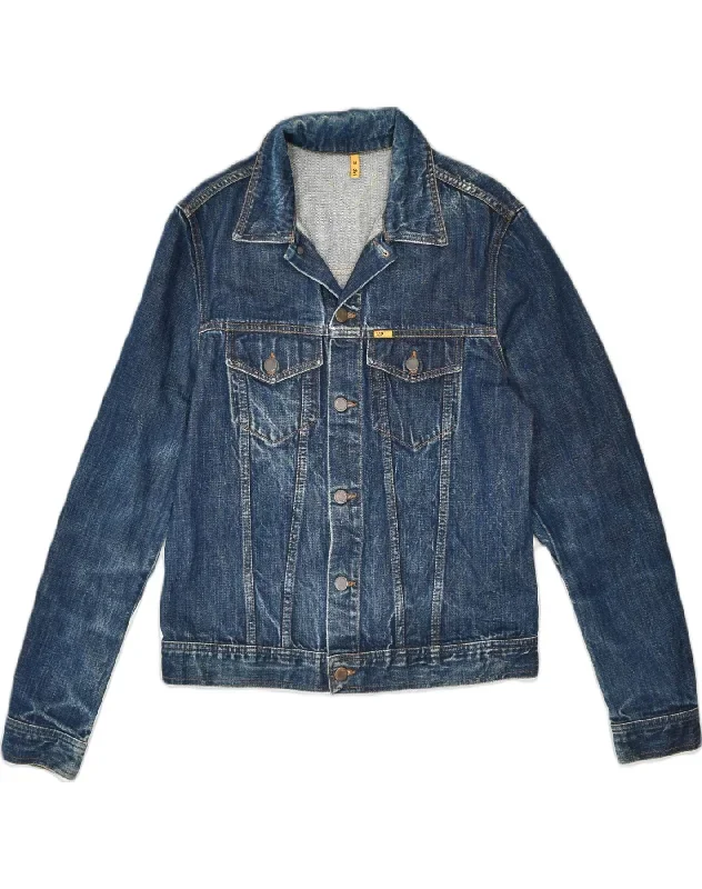 MELTIN' POT Mens Denim Jacket UK 38 Medium Blue Cotton