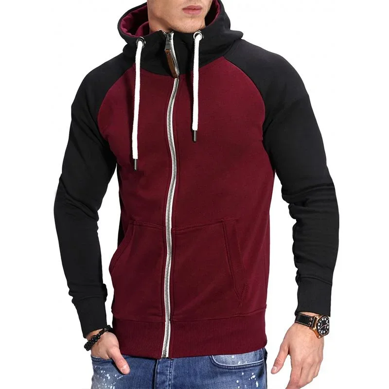 men-colorblock-hooded-raglan-sleeve-zipper-sports-casual-jacket-37580490z