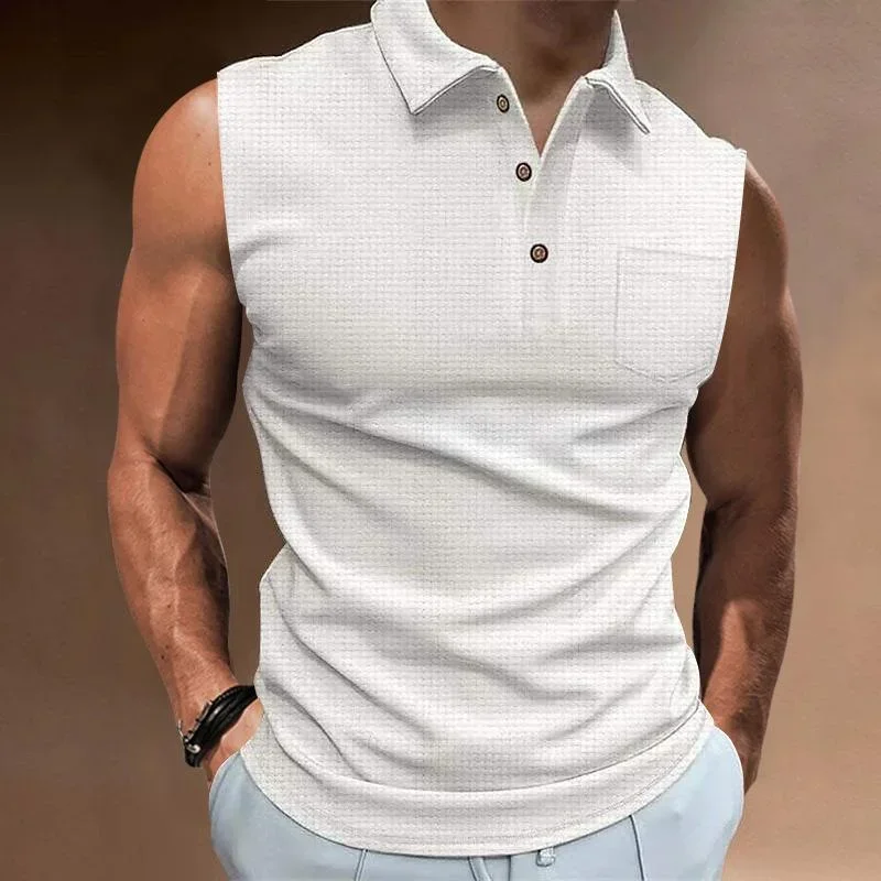 mens-casual-lapel-buttoned-sleeveless-polo-shirt-32039281m