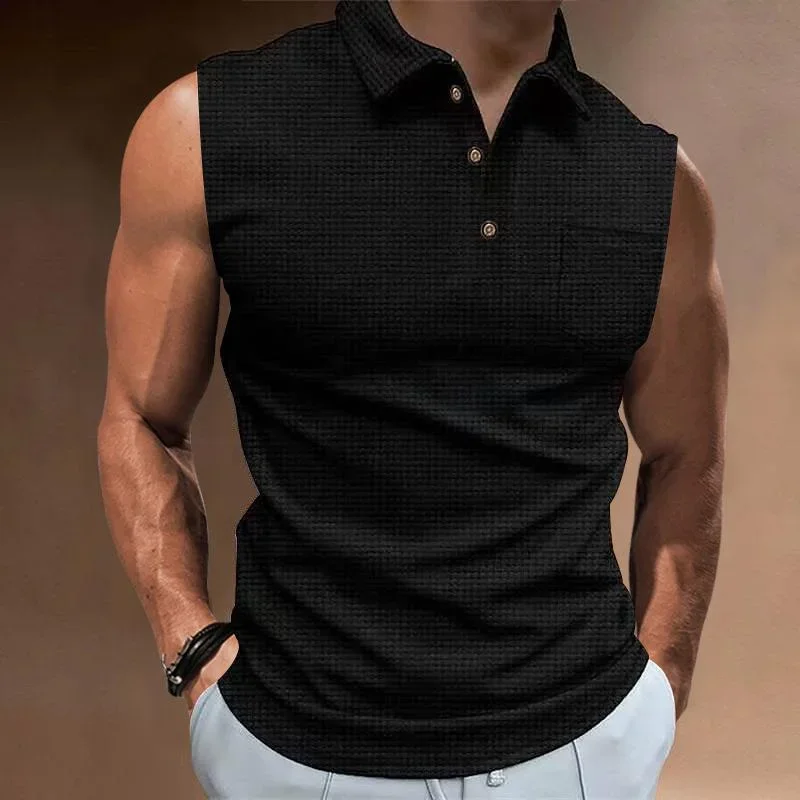 mens-casual-lapel-buttoned-sleeveless-polo-shirt-32039281m