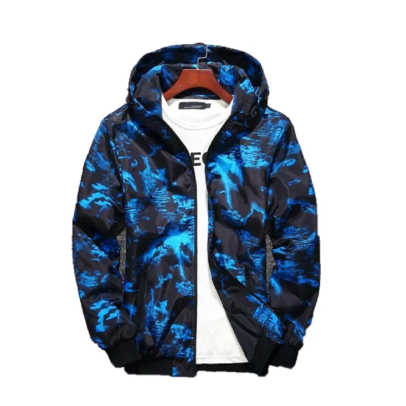 Mens Colored Camouflage Pilot Bomber Jacket