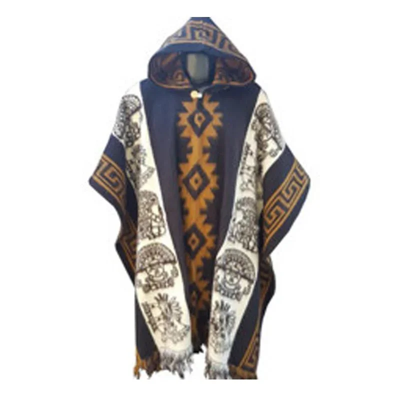 Men's Fashion Retro Geometric Cape Knitted Cape 16628853X