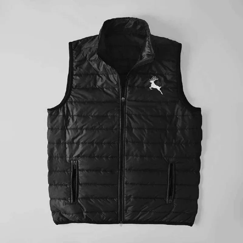 Men's Moose Embroidered Roggen Body Warmer Puffer Gilet