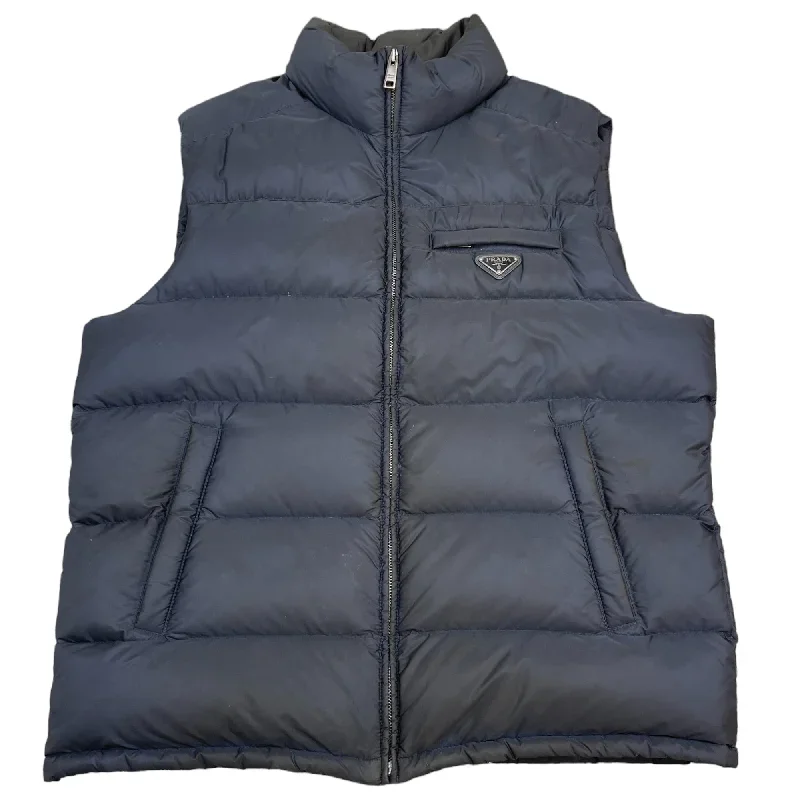 Men's Plaque Logo Gilet Navy Size IT 56 / XXXL