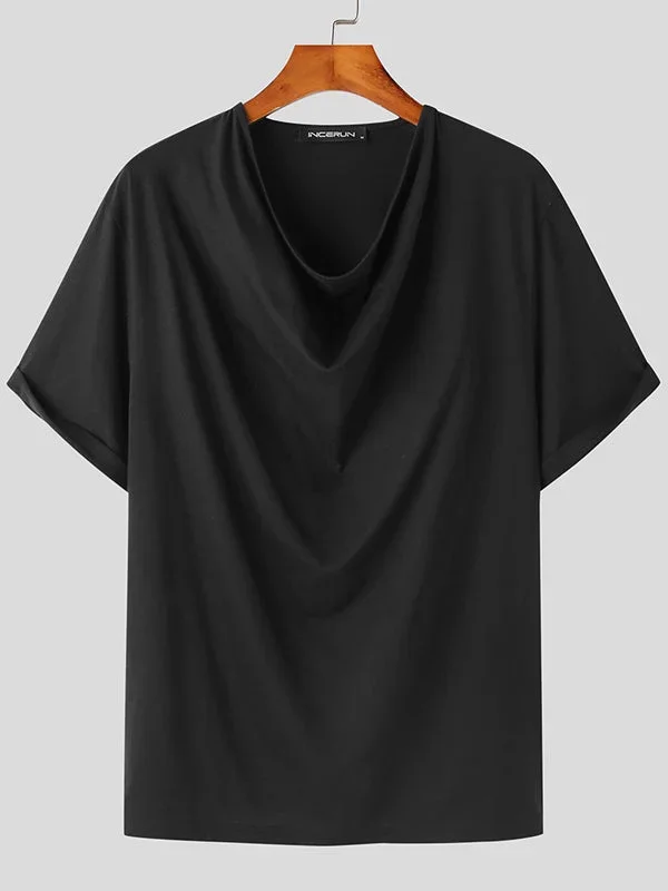 mens-solid-cowl-neck-short-sleeve-t-shirt-skuk21214