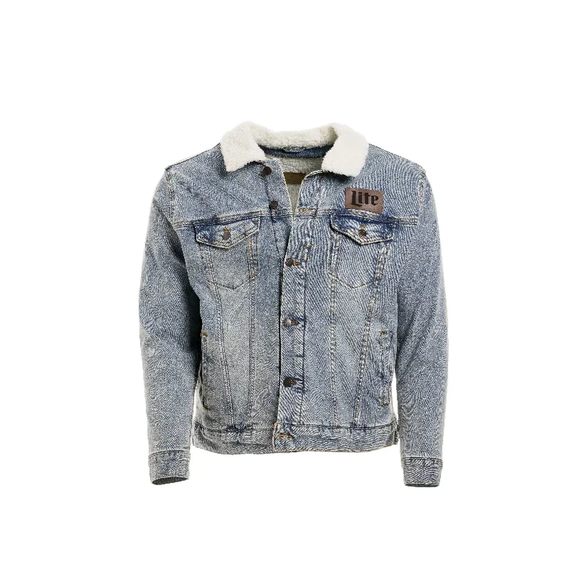 MILLER LITE UNISEX DENIM SHERPA JACKET