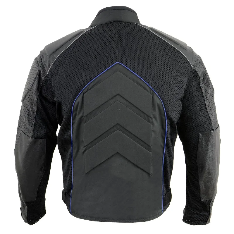 milwaukee-leather-mens-combo-black-blue-armored-leather-textile-mesh-jacket