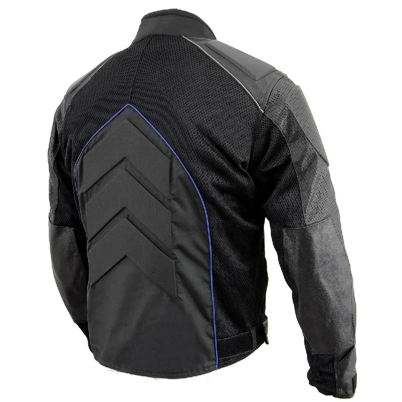 milwaukee-leather-mens-combo-black-blue-armored-leather-textile-mesh-jacket