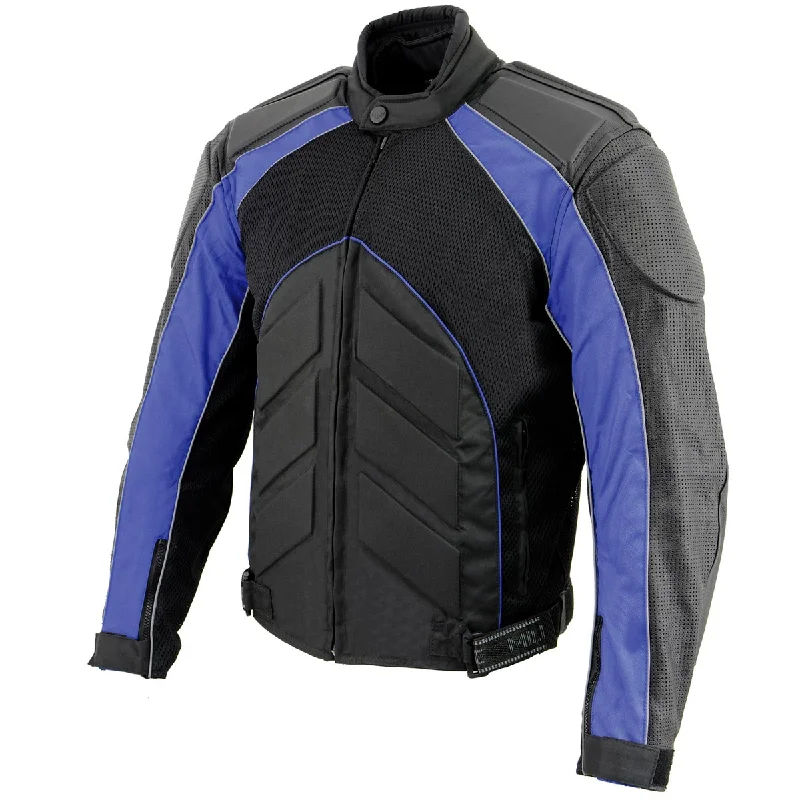 milwaukee-leather-mens-combo-black-blue-armored-leather-textile-mesh-jacket