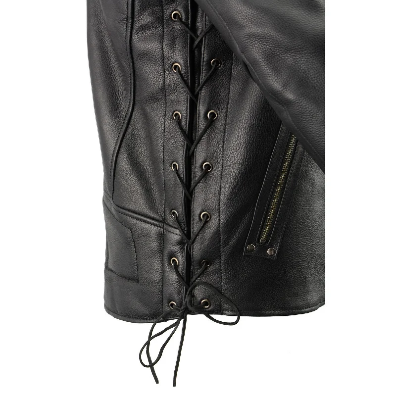 milwaukee-leather-mens-full-side-lace-vented-black-leather-scooter-jacket-and-gun-pockets