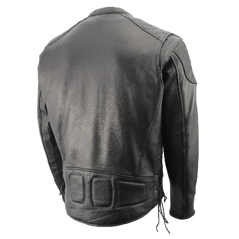 milwaukee-leather-mens-full-side-lace-vented-black-leather-scooter-jacket-and-gun-pockets