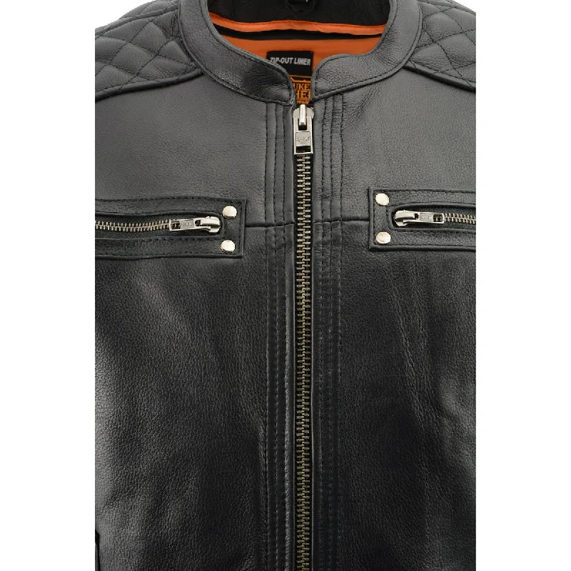 milwaukee-leather-mens-full-side-lace-vented-black-leather-scooter-jacket-and-gun-pockets