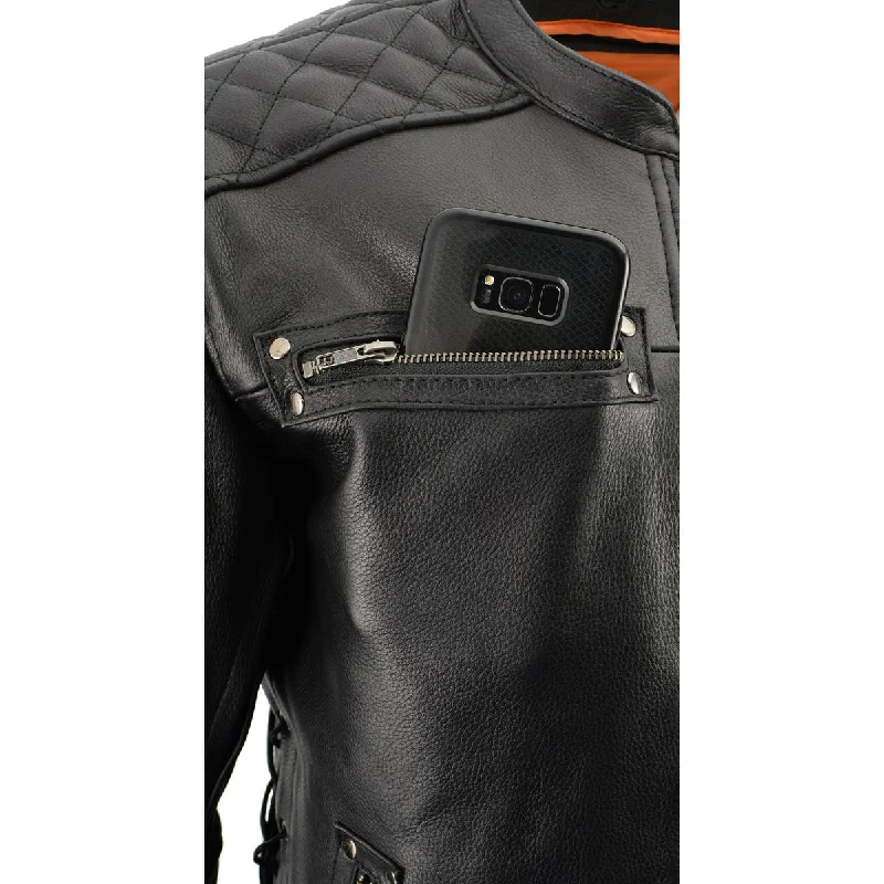 milwaukee-leather-mens-full-side-lace-vented-black-leather-scooter-jacket-and-gun-pockets