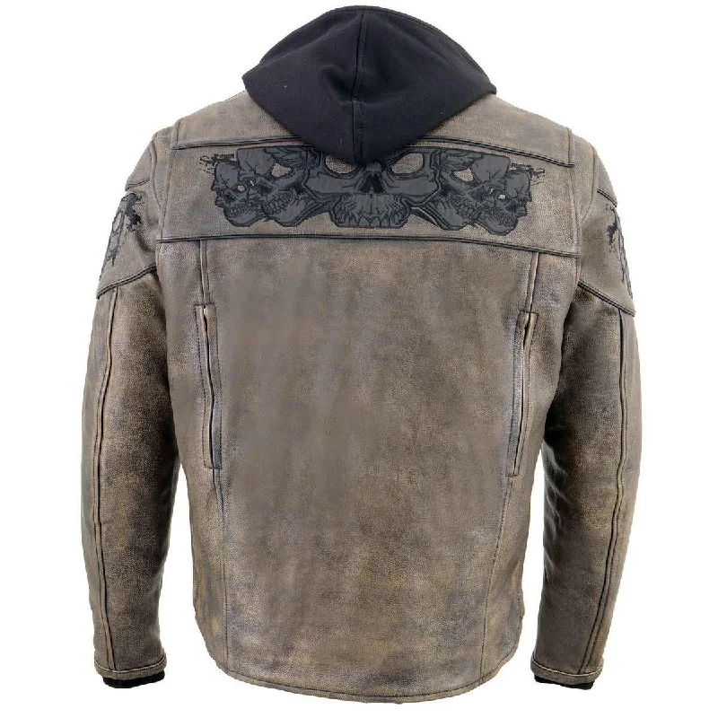 milwaukee-leather-mlm1561-mens-distress-brown-leather-jacket-with-reflective-skulls