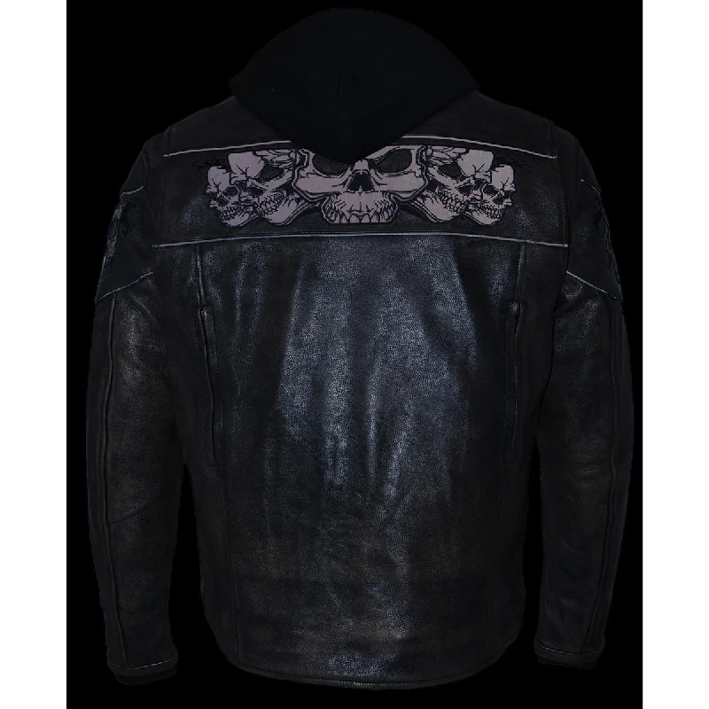 milwaukee-leather-mlm1561-mens-distress-brown-leather-jacket-with-reflective-skulls