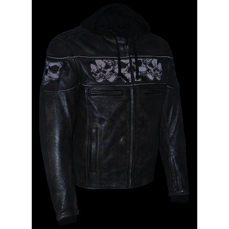 milwaukee-leather-mlm1561-mens-distress-brown-leather-jacket-with-reflective-skulls