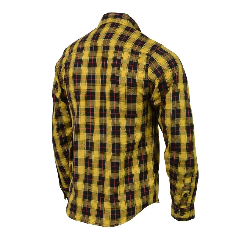 milwaukee-leather-mng11666-mens-black-and-yellow-long-sleeve-cotton-flannel-shirt