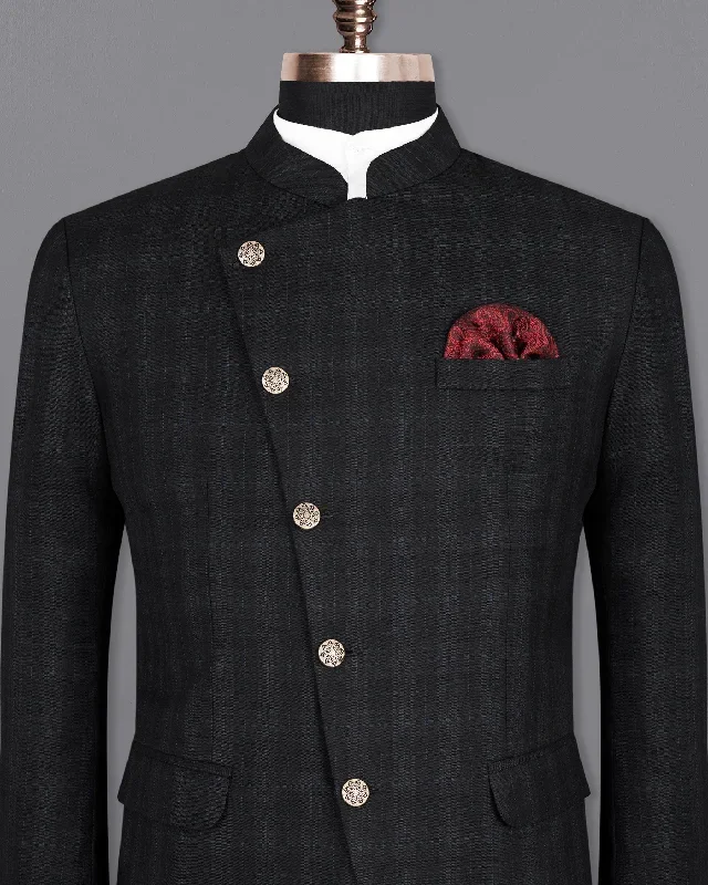 mine-shaft-black-plaid-cross-buttoned-bandhgala-wool-rich-blazer-ag