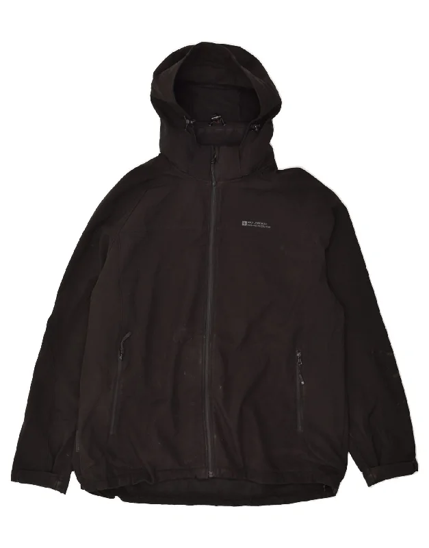 MOUNTAIN WAREHOUSE Mens Hooded Windbreaker Jacket UK 44 2XL Black