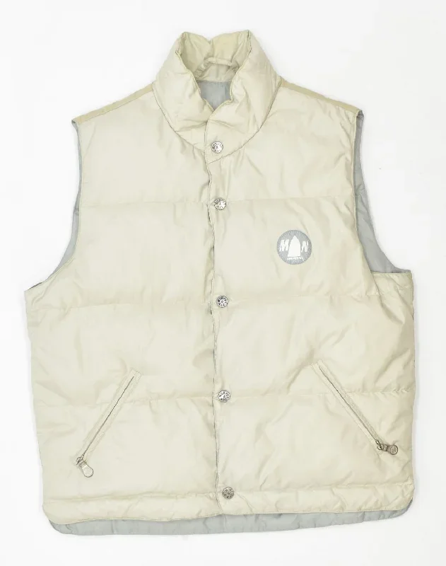 MURPHY & NYE Mens Padded Gilet UK 38 Medium Beige Polyamide