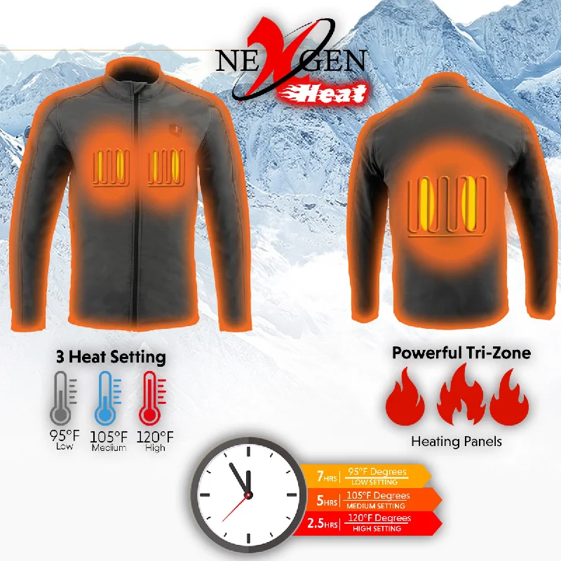 nexgen-heat-mens-nxm1762set-cross-fire-heated-collarless-soft-shell-jacket-rechargeable-battery-pack-included