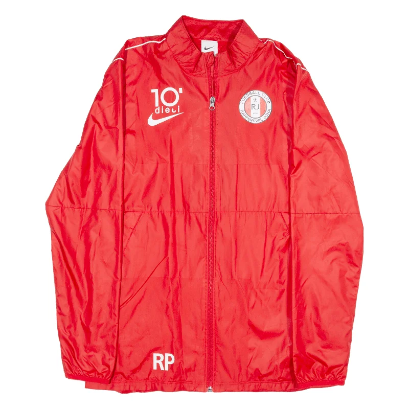 NIKE Fussball Club Rapperswil Jona Mens Shell Jacket Red M