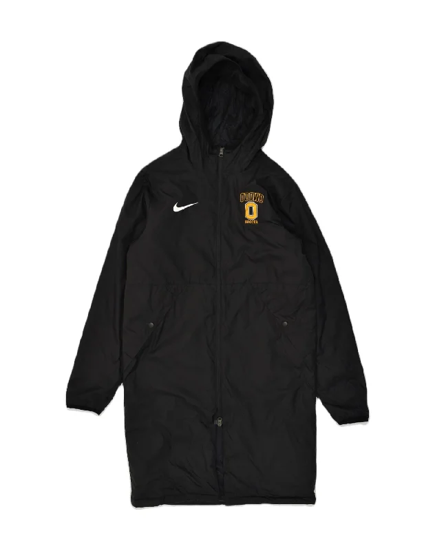 NIKE Mens O'Dowd Soccer Hooded Windbreaker Coat UK 36 Small Black