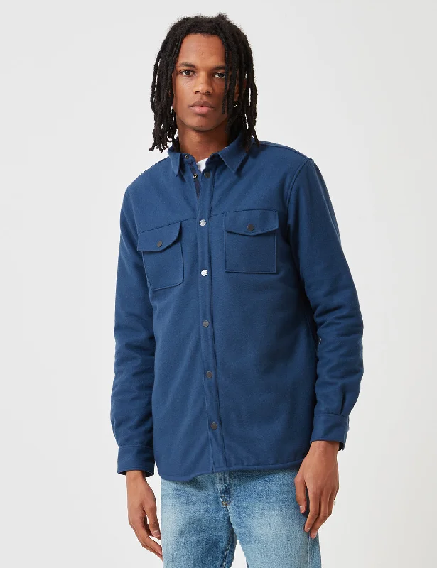 Norse Projects Villads Melton Overshirt - Navy