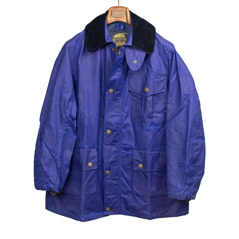 NZ Jacket in exclusive cobalt blue proofed waxed cotton