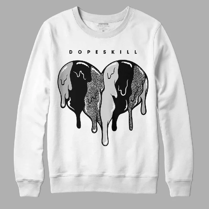 Off Noir 3s DopeSkill Sweatshirt Slime Drip Heart Graphic