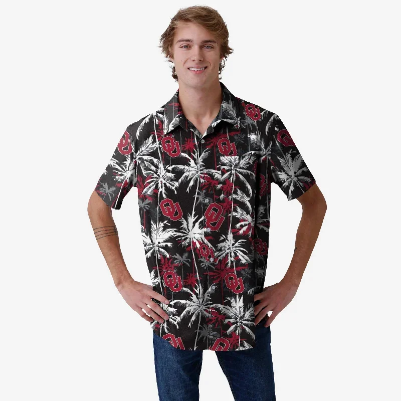 Oklahoma Sooners Black Floral Button Up Shirt